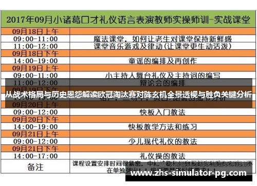 从战术格局与历史恩怨解读欧冠淘汰赛对阵玄机全景透视与胜负关键分析 从战术格局与历史恩怨解读欧冠淘汰赛对阵玄机全景透视与胜负关键分析